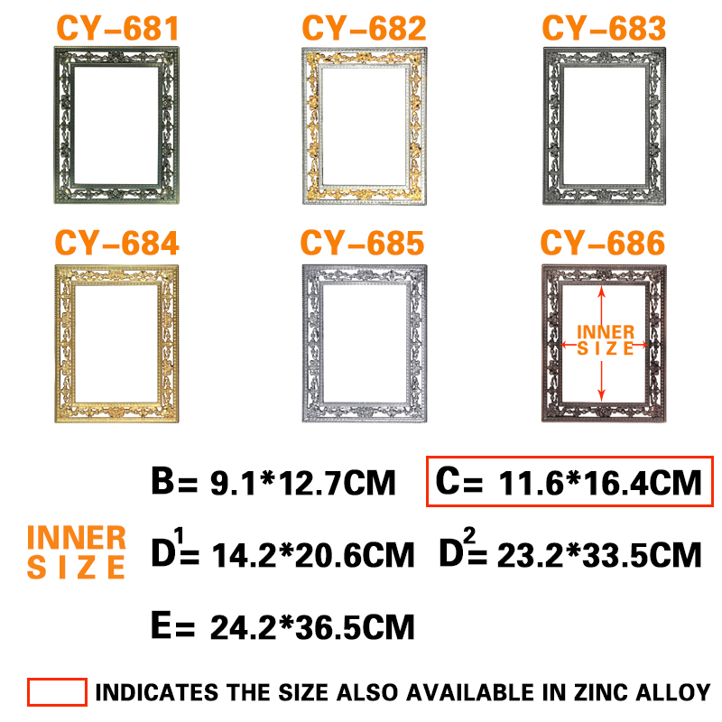CY681-CY686 plaque frame