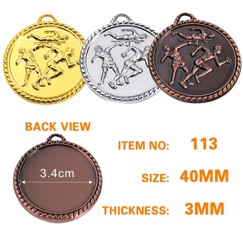 40mm track and field medal