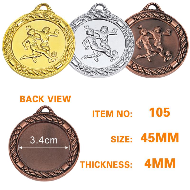 45mm football medal (heavy weight)