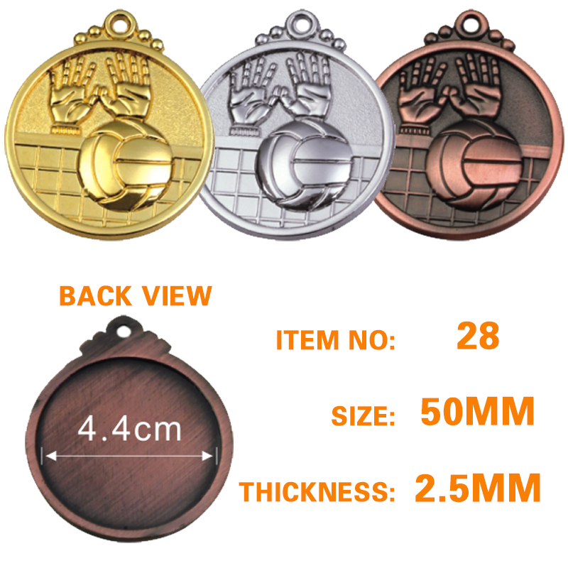 50mm Volleyball Stock Medal