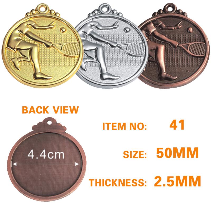 50mm zinc alloy tennis medal