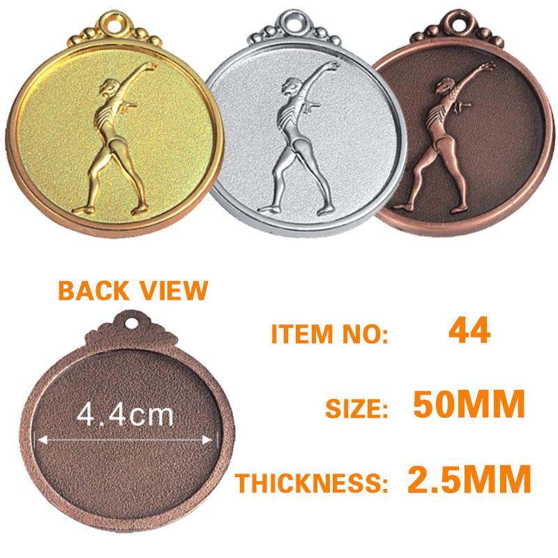 50mm football gymnastics medal