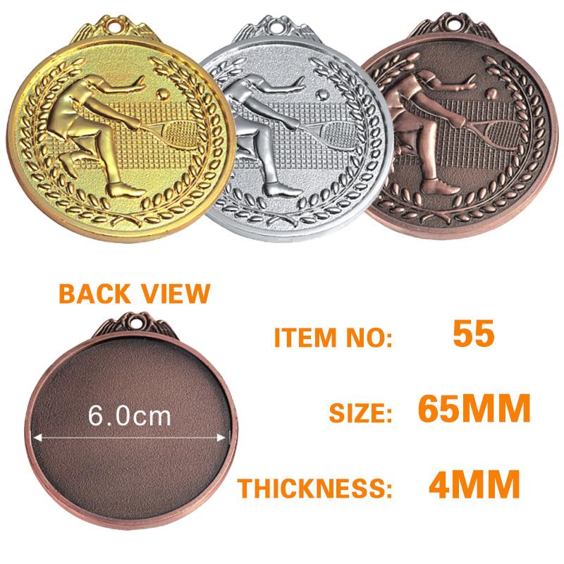 65mm Tennis Medal