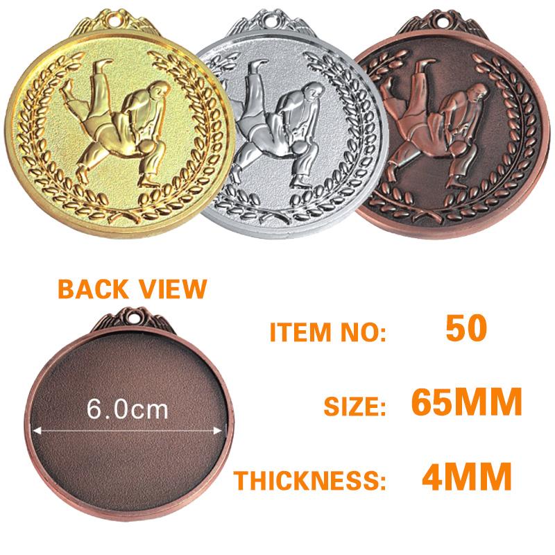 65mm wrestling medal