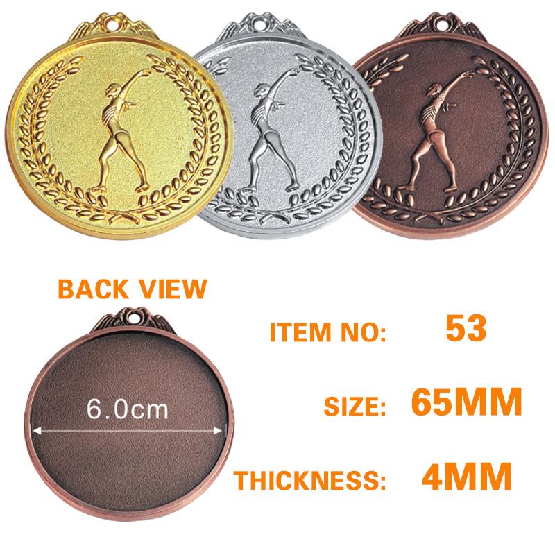 65mm gymnastics medal