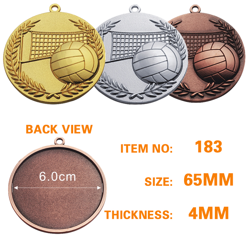 New 65mm Volleyball Medal