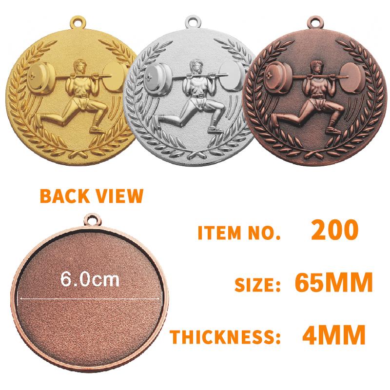65mm new weightlifting medal