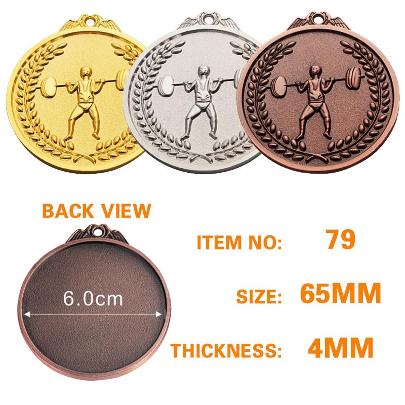 65mm Weightlifting Medal  