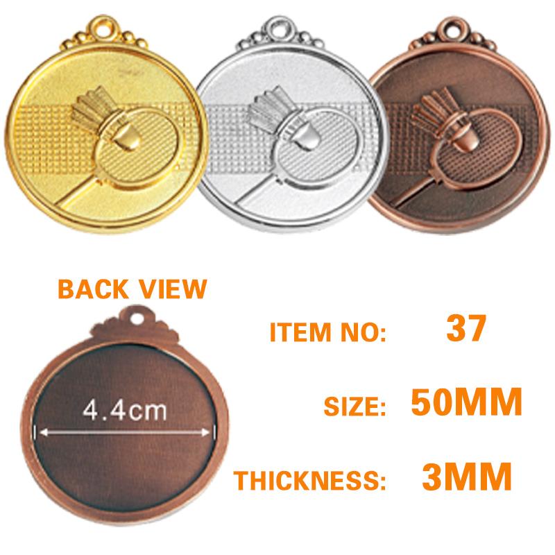 50mm Badminton Medal 