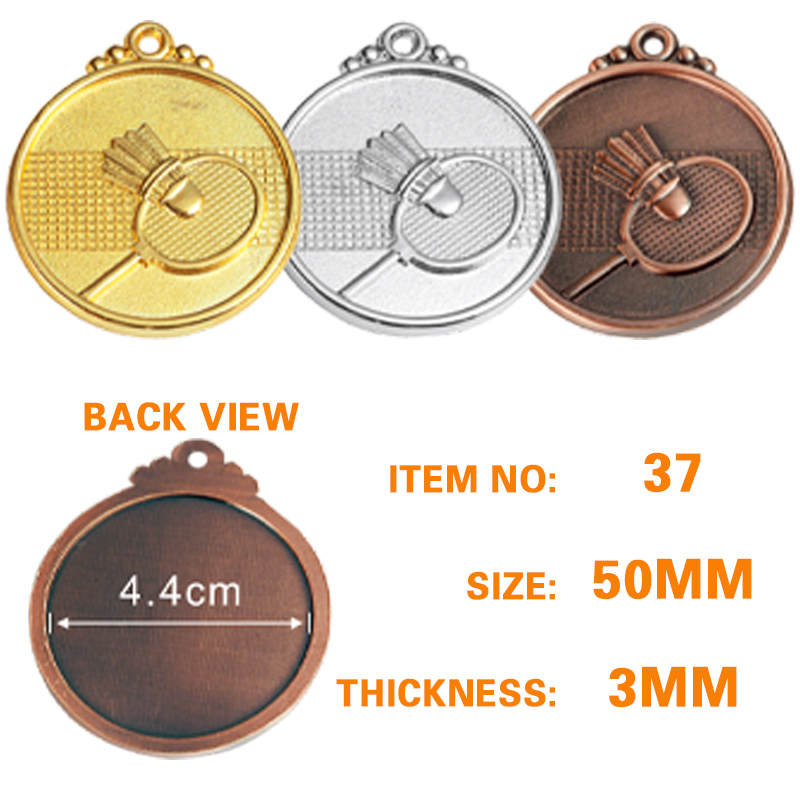 50mm Badminton Medal 