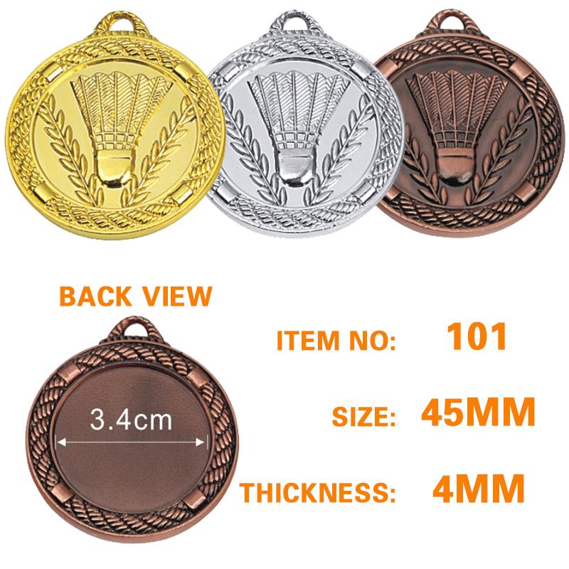 45mm Badminton Medal 