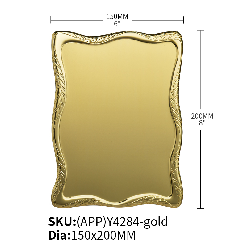 Alumiunum Plaque Plate (APP)Y4284-Gold