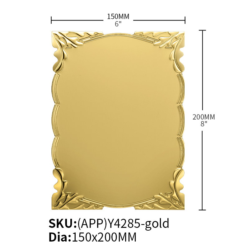 Alumiunum Plaque Plate (APP)Y4285-Gold