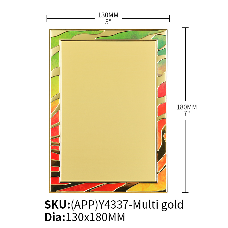 Alumiunum Plaque Plate (APP)Y4337-Multi Gold