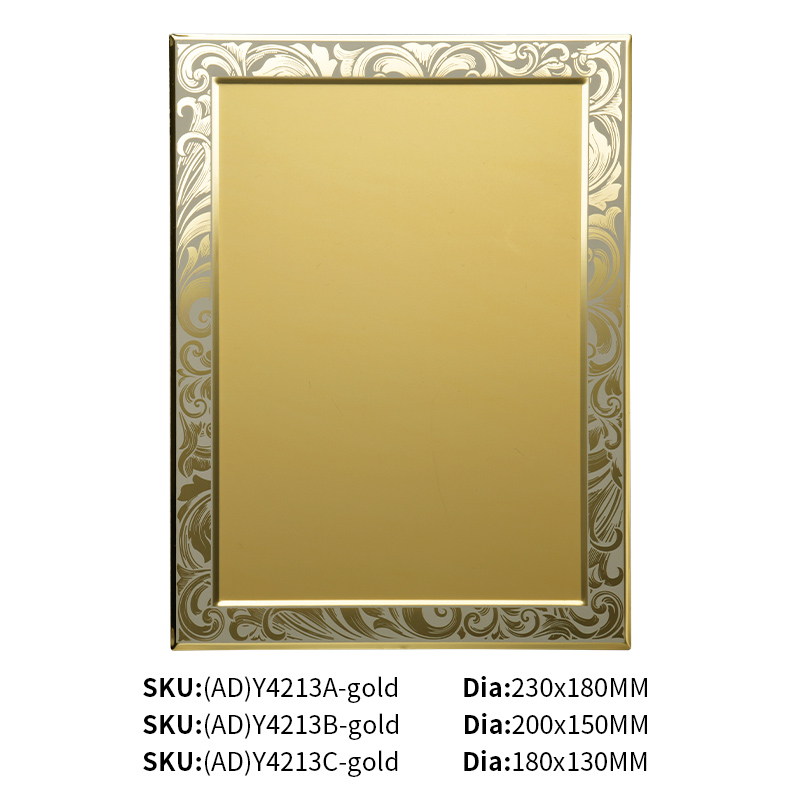 Alumiunum Plaque Plate (APP)Y4213-Gold 3 Sizes