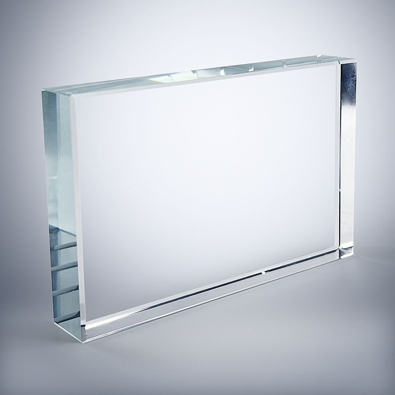 GCP1008 Clear Glass Rectangle Trophy With Premium Giftbox-8 Sizes