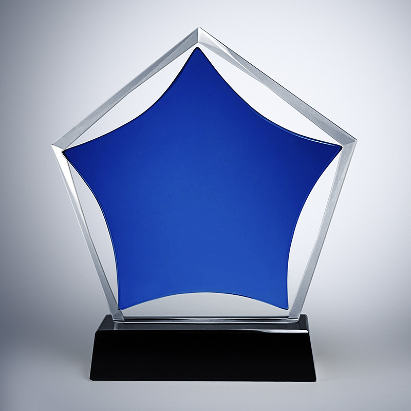 GCP1025 Clear Glass Star Trophy With Premium Giftbox-1 Size