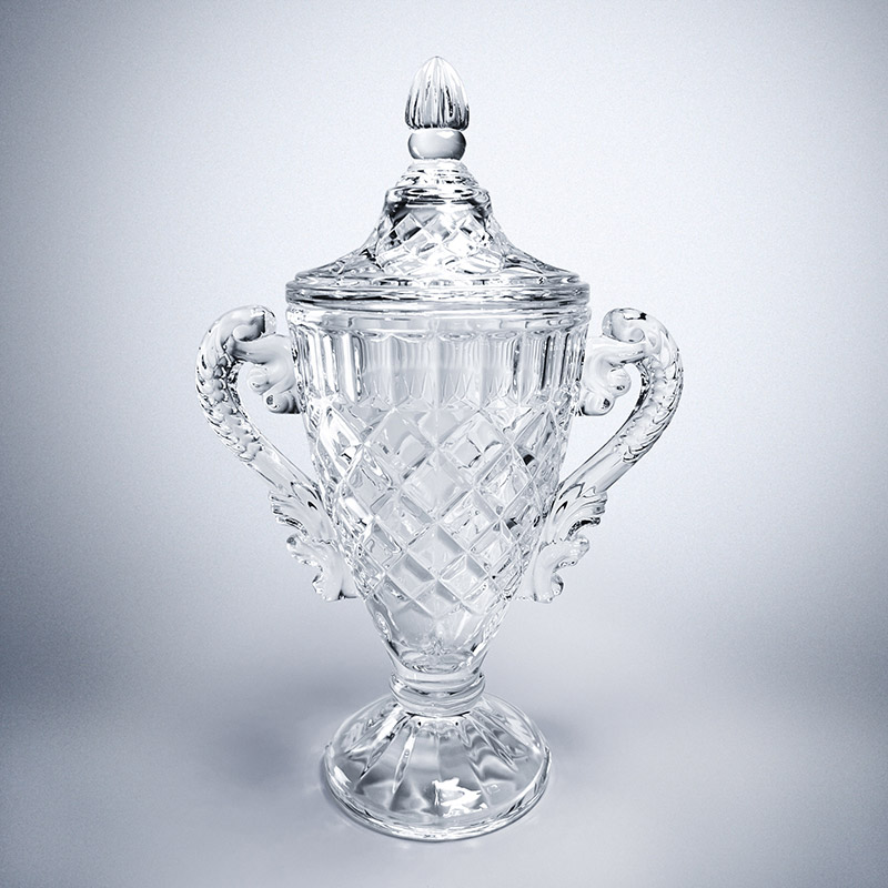 GCP1043 Crystal Championship Trophy With Premium Giftbox-3 Sizes