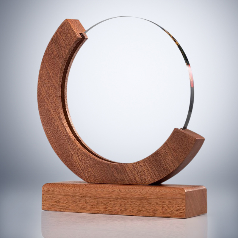 GCP2001 Glass Wood Trophy With Removable Glass-2 Sizes