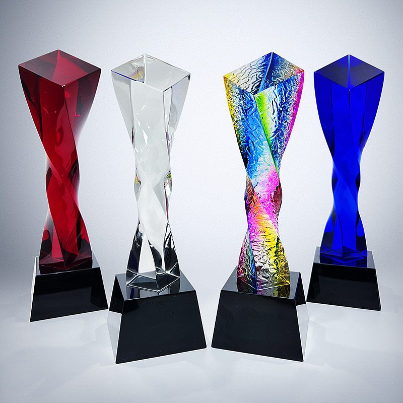 GCP2601 Crystal Trophy With Premium Giftbox-4 Sizes 4 Colors