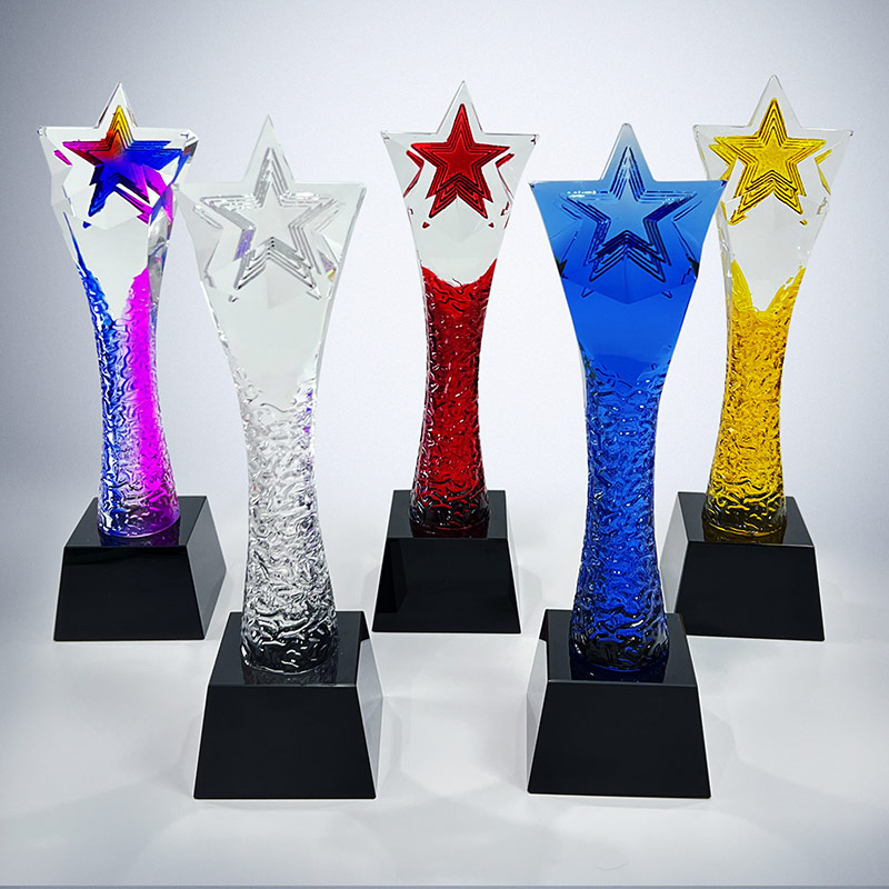 GCP2604 Crystal Star Trophy With Premium Giftbox-1 Size 5 Colors