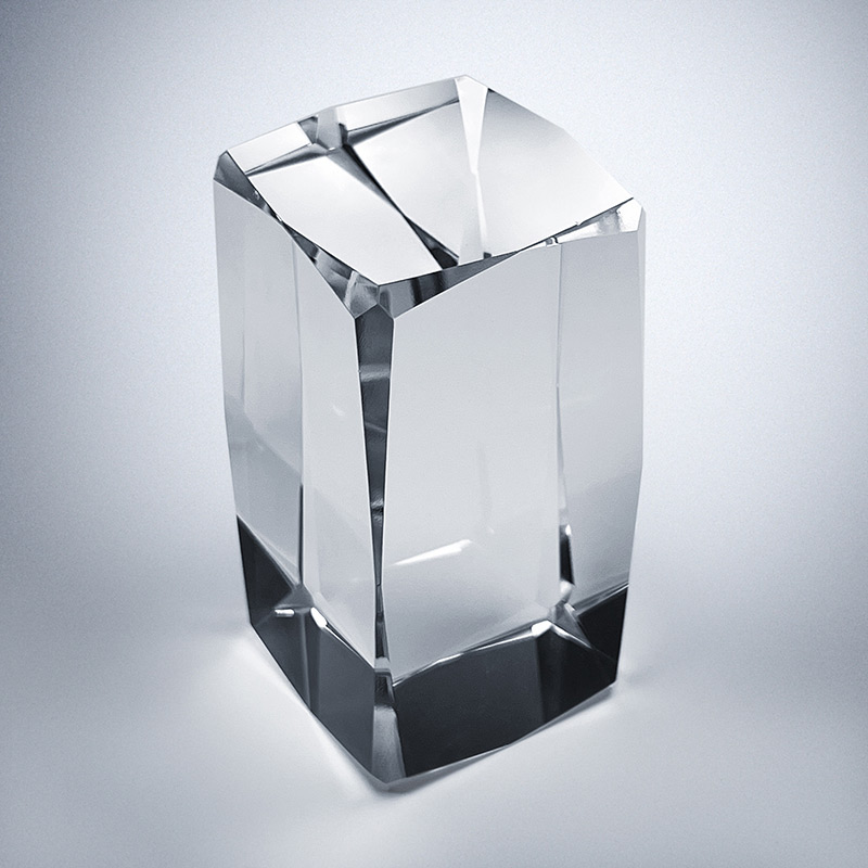 GCP2707 Crystal Cube Paperweight-2 Sizes