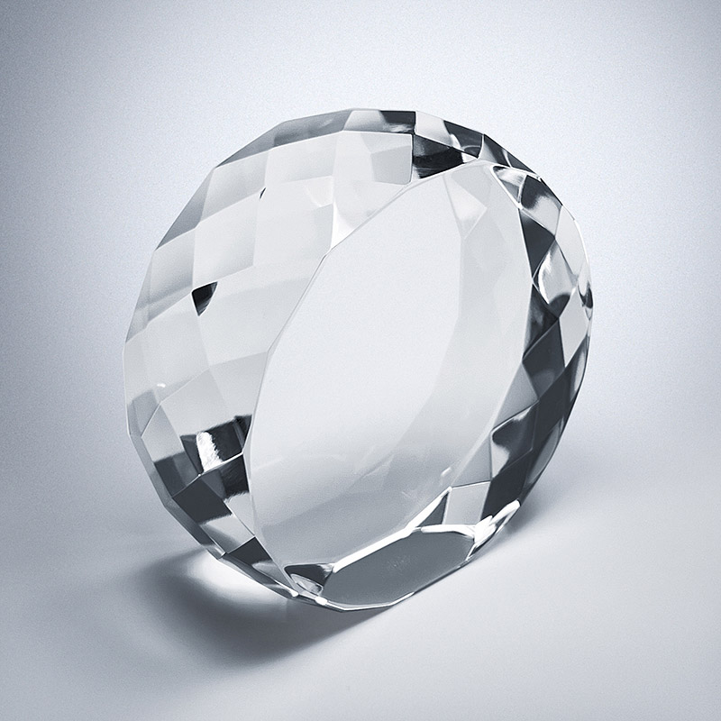 GCP2709 Crystal Round Shape Paperweight-3 Sizes