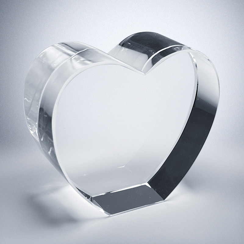GCP2711 Crystal Heart Shape Paperweight-1 Size