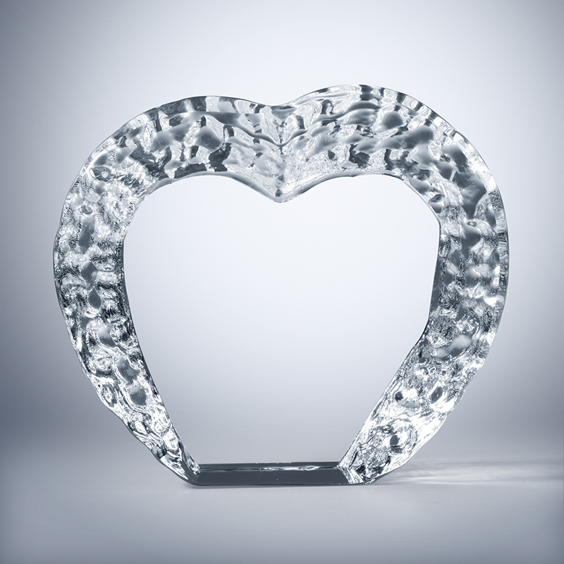 GCP2803 Crystal Heart Shape Iceberg Award With Premium Giftbox-1 Size