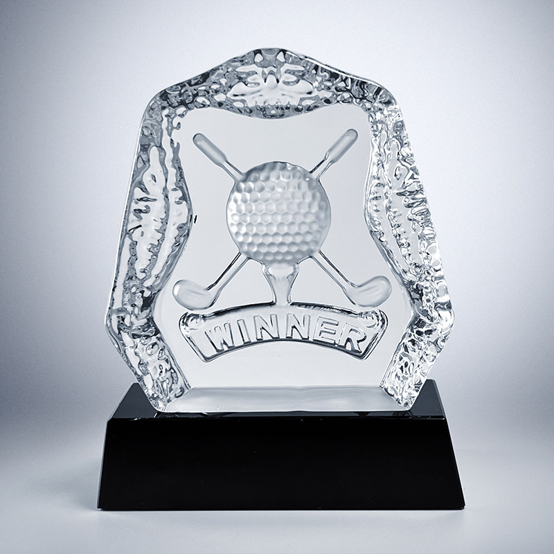 GCP2833 Golf Crystal Trophy With Premium Giftbox-1 Size