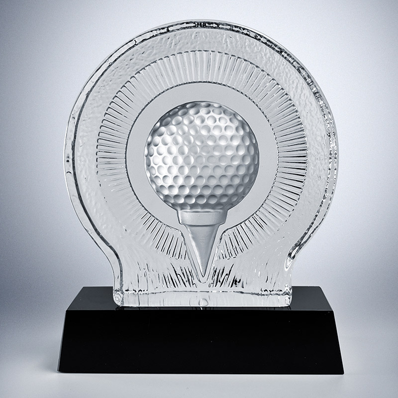 GCP2838 Golf Crystal Trophy With Premium Giftbox-1 Size