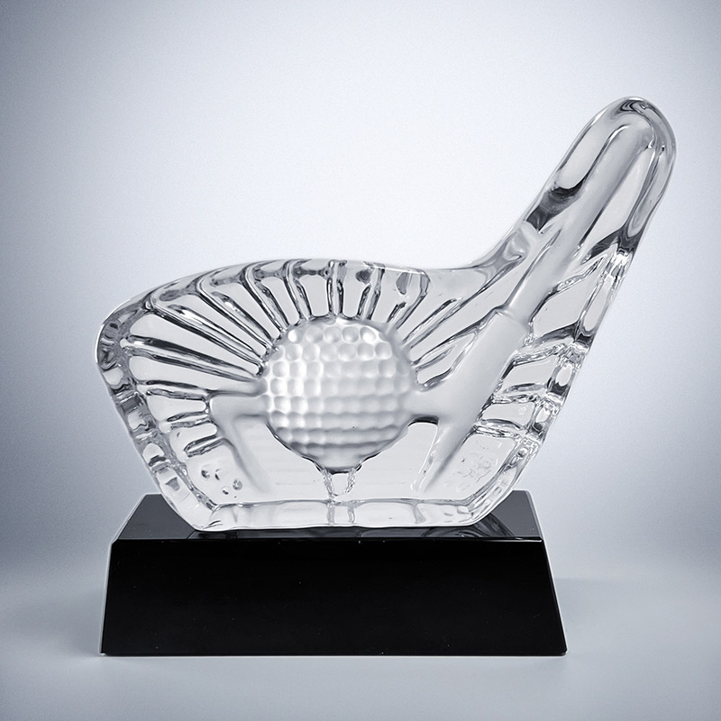 GCP2839 Golf Crystal Trophy With Premium Giftbox-2 Sizes