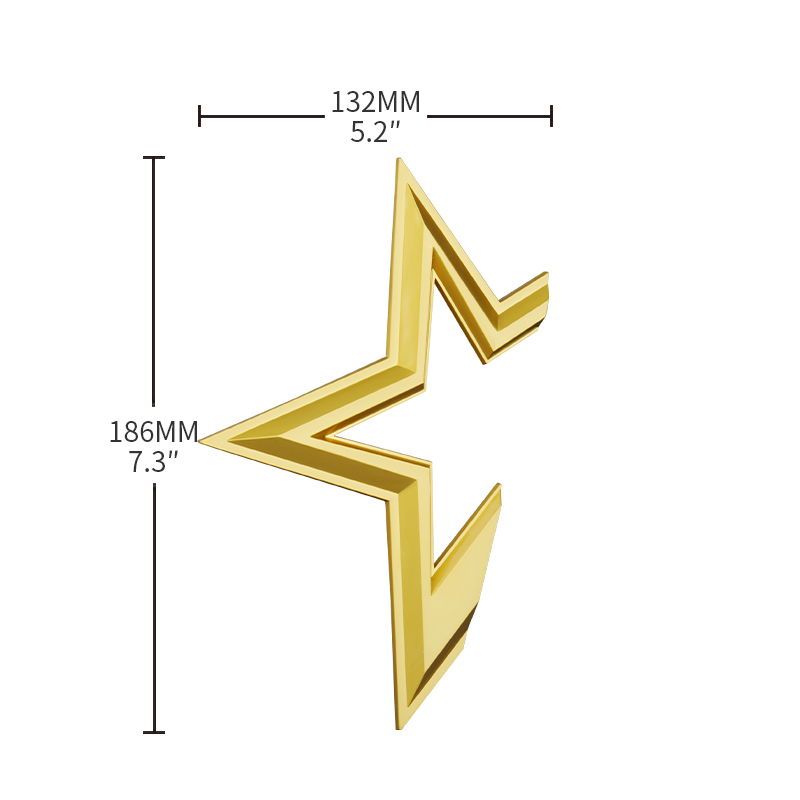 JSPJ-038 Metal Star Component-1 Size 3 Colors