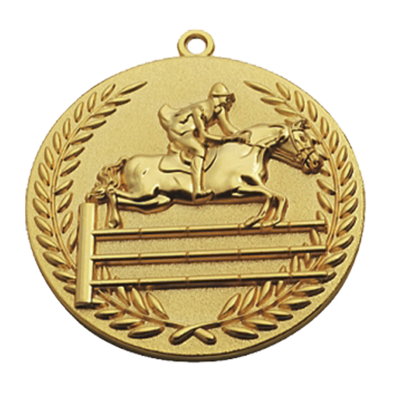 MM190 3D Horse Riding Medal-Zinc d65(2.55