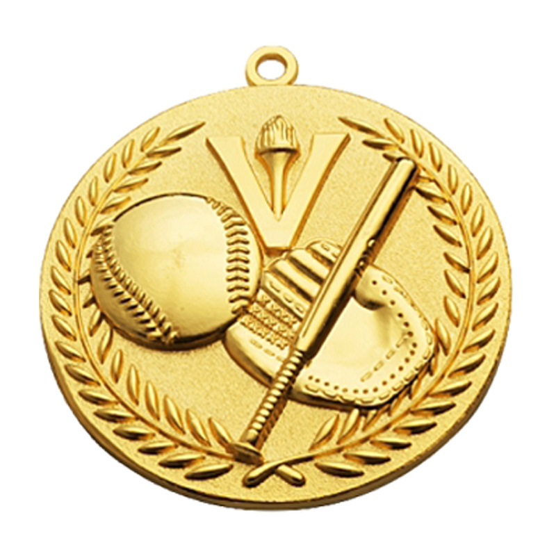 MM199 3D Baseball Medal-Zinc d65(2.55