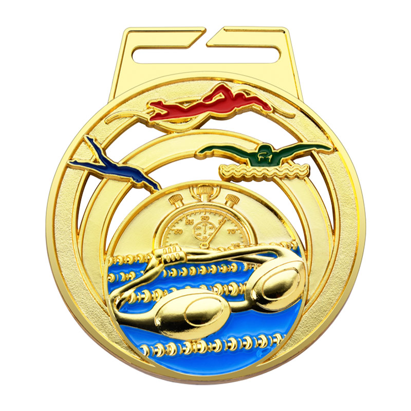 MM266 Swimming Medal-Zinc d65(2.55'') i38(1.5'') t4