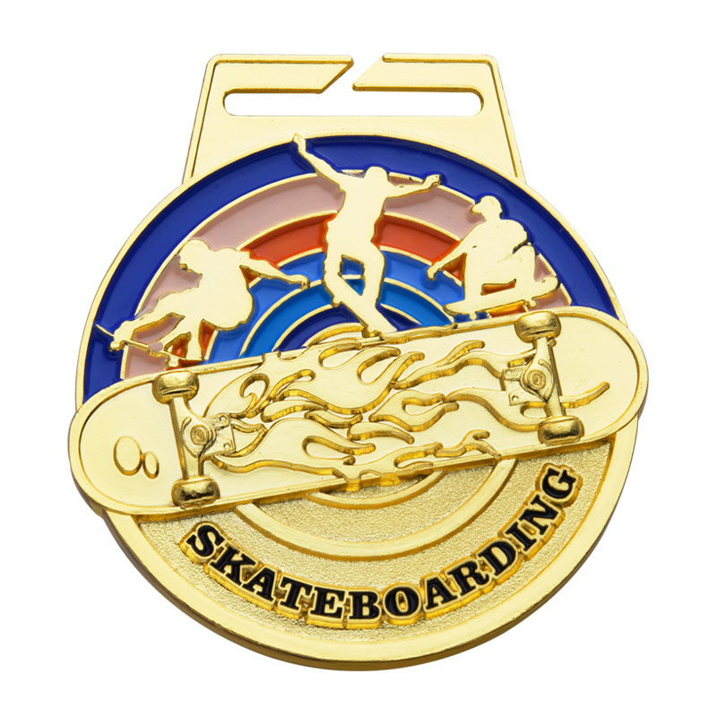 MM294 Skateboarding Medal-Zinc d65(2.55'') i50(2'') t4